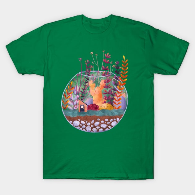 Terrarium Fall T-Shirt by Dogwoodfinch